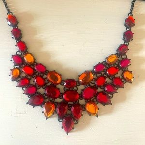 Vintage costume jeweled necklace